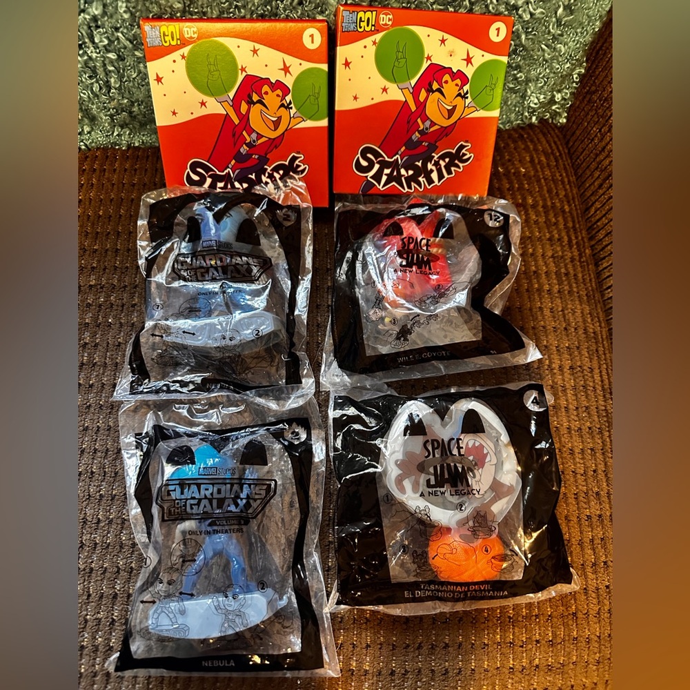 McDonald's Action Figures - Marvel Guardians of the Galaxy and Space Jam